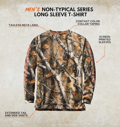 Image of Legendary Whitetails Mens Long Sleeve T-Shirt 100% Cotton Preshrunk Tee