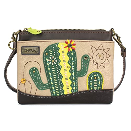 CHALA Dazzled Mini Crossbody/Purse with Convertible Strap Stylish, Compact, Versatile - Cactus - taupe