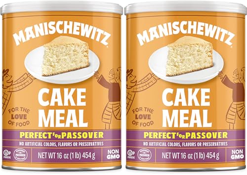 Manischewitz Cake Meal Non GMO Kosher For Passover 16 Oz Can (Pack of 2, Total of 32 Oz)
