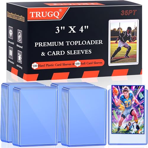TRUGQ 200 Card Sleeves Toploads for Cards,3