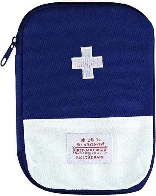 First Aid Kit Bag Empty First Aid Pouch Mini Portable Medical Bag for Camping Outdoor Hiking Travel Multifunction Emergency Medicine Storage Bag (Blue)-image-48