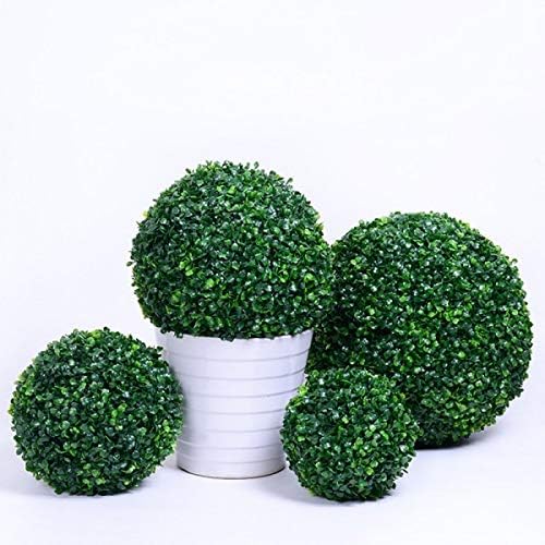 Green Grass Ball Artificial Plant Milan Grass Ball Plastic Boxwood Ball Eucalyptus Ball Wedding Party Outdoor Decoration Bonsai - (Size: 20cm, Color: A)