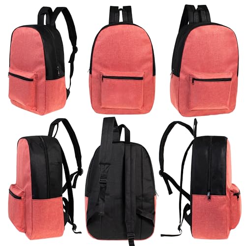Moda West 24 Pack 17 inch Wholesale Bulk Backpack For Work School In Assorted Color Perfect For Donations and Giveaways3