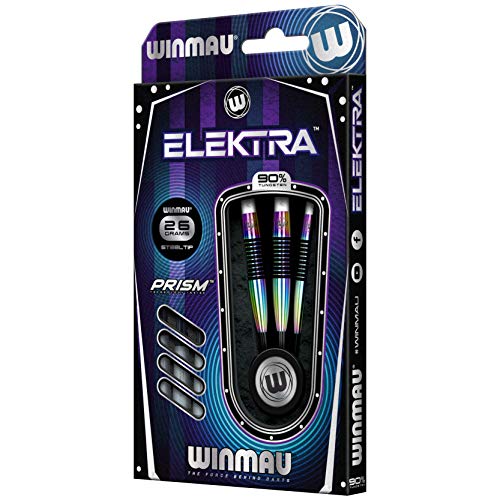 WINMAU Elektra 90% Tungsten Steel Tip Darts with Prism Flights and Vecta Shafts (Stems) 26 gram, Urban Grip, Match Weighed - Image 3