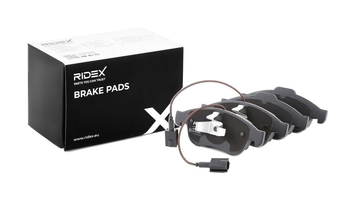 RIDEX 402B0573 Set d'assale Kit pastiglie freni Anteriore con lamierino anticigolío con clip pistone Compatibilità con MERCEDES-BENZ Citan II Van 420