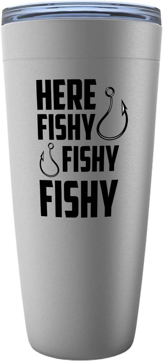 Fisher Stainless Edition Viking Tumbler 20oz Here Fishy