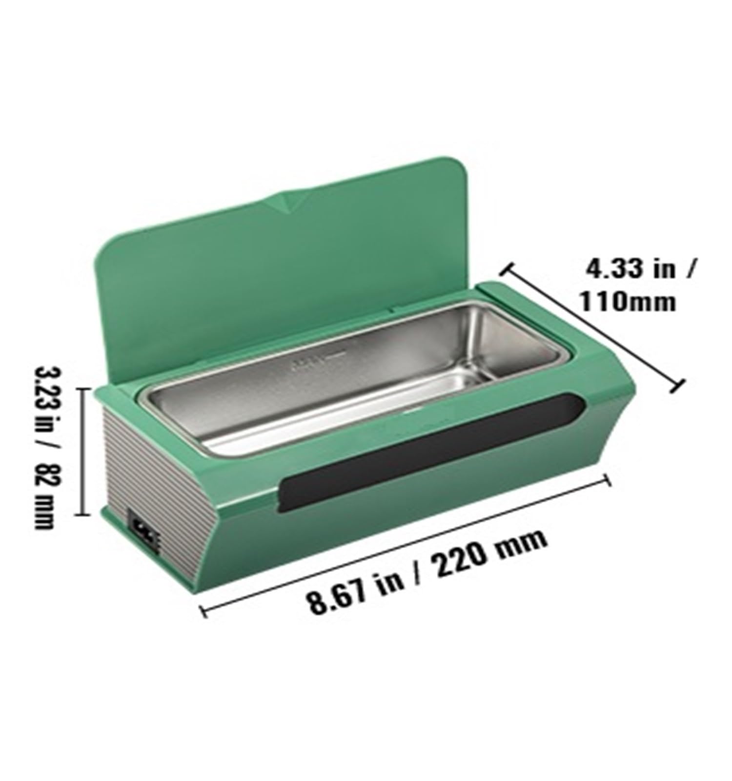 Pulitore Ultrasuoni, Pulitore Ad Ultrasuoni Da 500 Ml Mini Lavatrice Portatile Bagno Dispositivi Di Pulizia A For Occhiali Elettrodomestici(Silver)