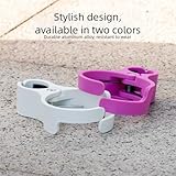 Fahrrad-Kaffeetassenhalter, faltbares Design, kein Bohren erforderlich für einfache Befestigung, Nylon-Material mit sicherem Gummigriff (Rosa)