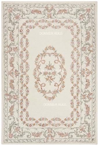 Image of 6x6 Ft Square Wool Rug - Hand-Tufted Woolen Carpet Ideal for Living Room Corners or Lounges