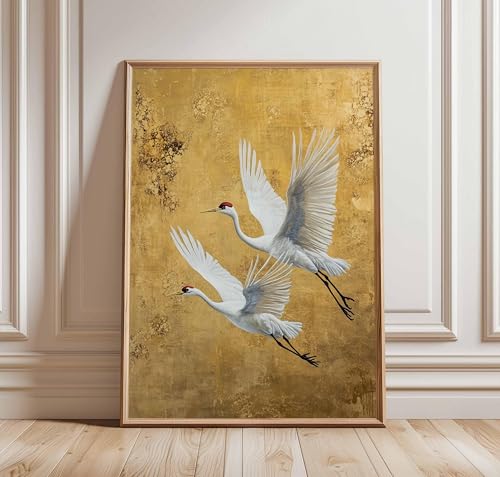 Affiche grue japonaise TONGYINLI 60x90cm toile sans cadre