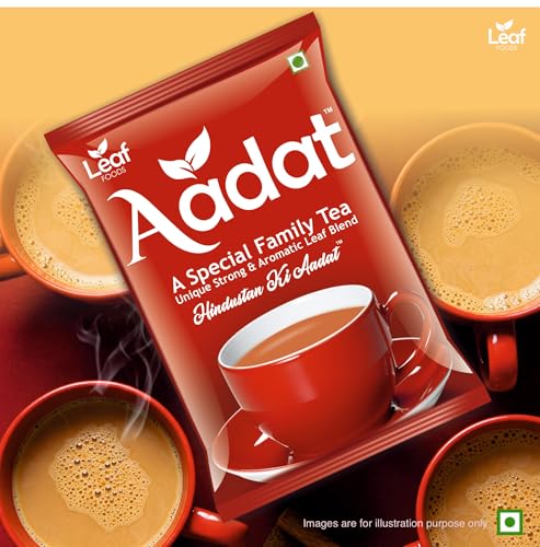 Image of Leaf Aadat Special Family Tea | 1Kg Pouch | Kadak Chai For Refreshing Daily Routine | Aromatic, Strong & Unique Blend of Black Teas For Family | Black Leaf Tea | Hindustan Ki Aadat