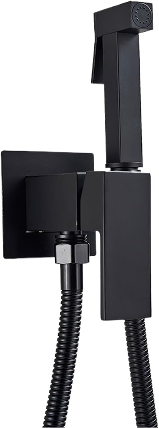 Robinet mitigeur de douche hygiénique bidet noir mat wc lavabo