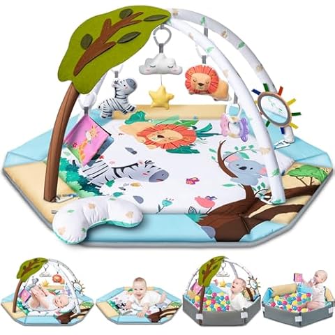 Jyusmile 8-in-1 Baby Gym Play Mat Cover