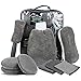 Produktbild SaponinTree Auto Reinigungs Set 9 PCS, Autowäsche Set mit Reifenbürste, Waschhandschuhen, Schwamm, Waschpads, Mehrzweck-Reinigungstüchern, Autopflege Set für PKW, Motorrad und Küche