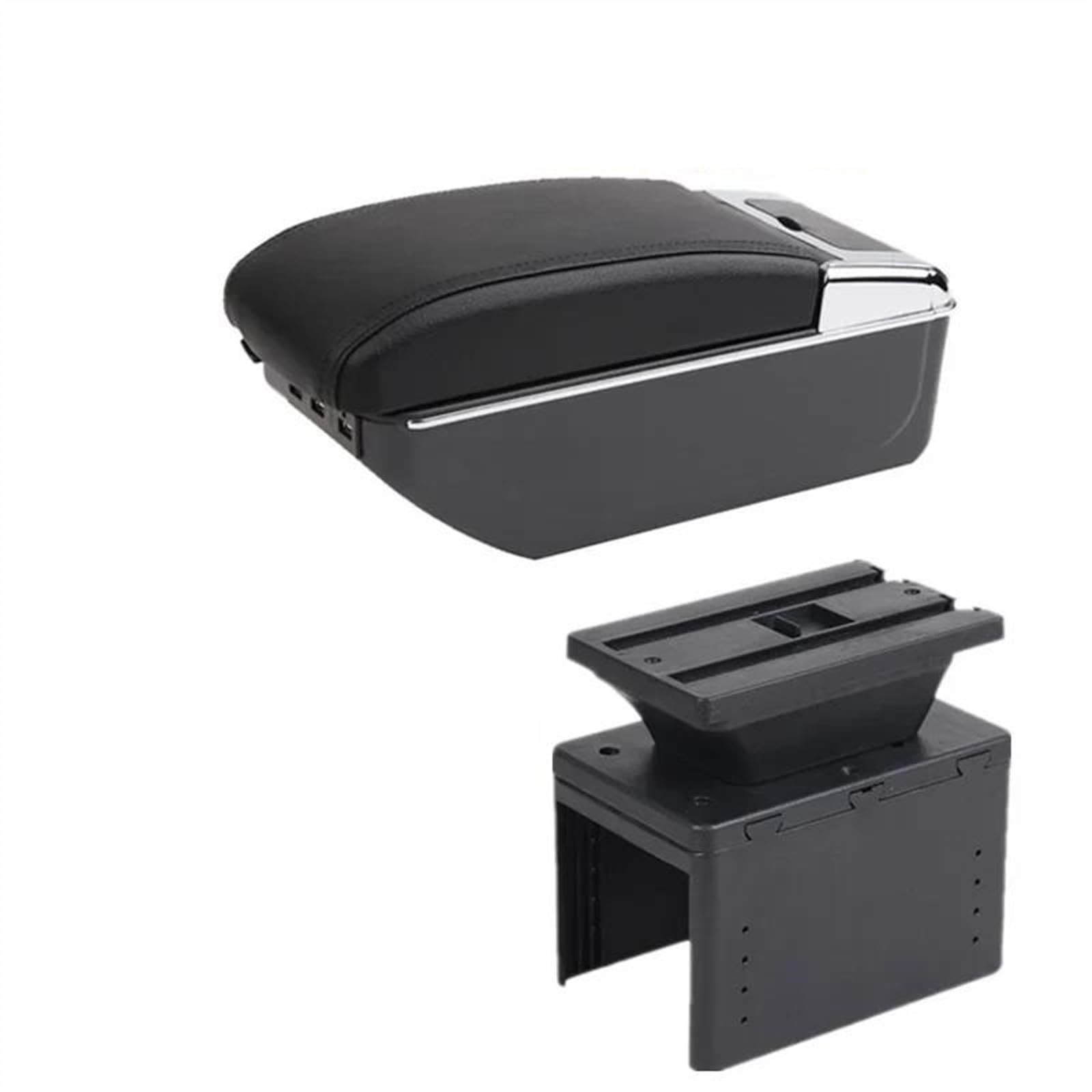 NMJLQW Storage Rack Car Interior Accessories Center Console Storage Box Multifunctional Armrest Storage Box For Micra K14 2020-2023(B white line)