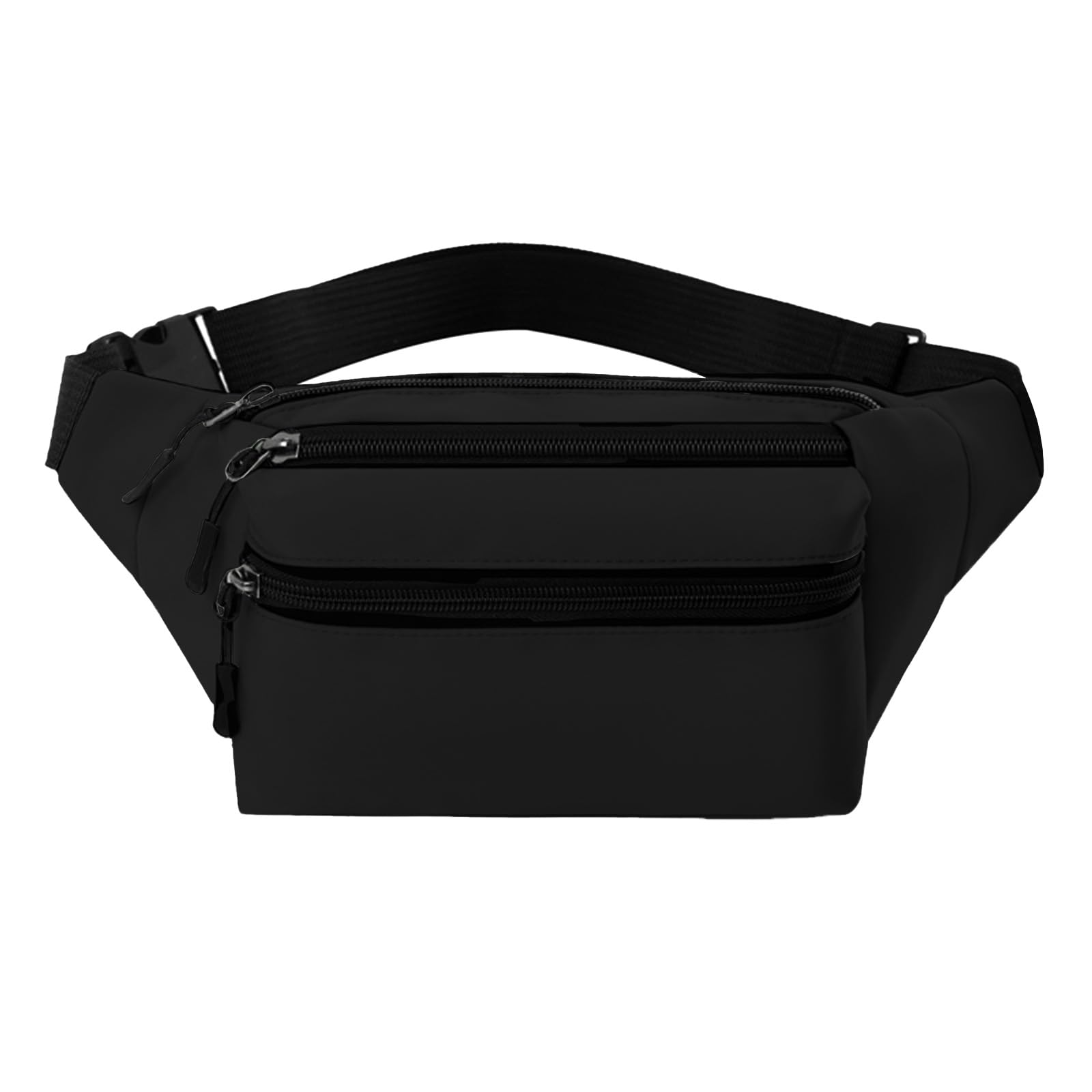 Bum Bag for Men Women Waterproof Waist Pack with Adjustable Belt 3 Zipper Pockets Lightweight Water-Resistant Fanny Pack for Travel Sports Running Hiking