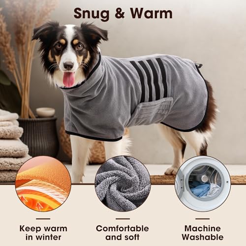 Peignoir microfibre pour chien idéal après la promenade