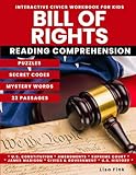 Bill of Rights Interactive Civics Workbook for Kids: Puzzles and Secret Codes, Reading Comprehension, Homeschool Curriculum, U.S. Constitution, Amendments, Supreme Court, Government, American History