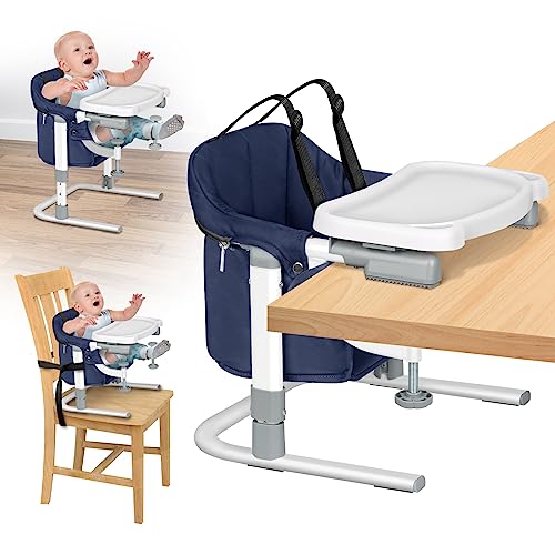 Image of SYCYH3 in 1 Fast Table Chair Baby High Chair for Table Portable High Chairs for Babies and Toddlers Booster Seat for Table Baby Feeding Seat for Home and Travel