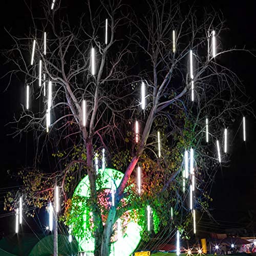 Meteor Shower Rain Lights 11.8 Inch 8 Tubes 192 LEDs Meteor Light