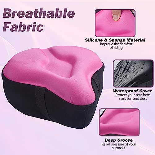image for Zacro Bike Seat Cushion, Soft Gel Padded Bike Seat Cover, Compatible w