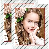 IZIDDO Christmas Picture Frame 8x10, Winter Christmas Decorations Gifts, Green Glass Photo frames Di