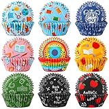 SANNIX 450-Count Welcome Back To School Cupcake Liners Baking Cups Cupcake Wrappers Paper Wraps Muffin Liners for First Day of School Gifts Prize School Candy Cupcake Decorations Supplies (9 Designs)