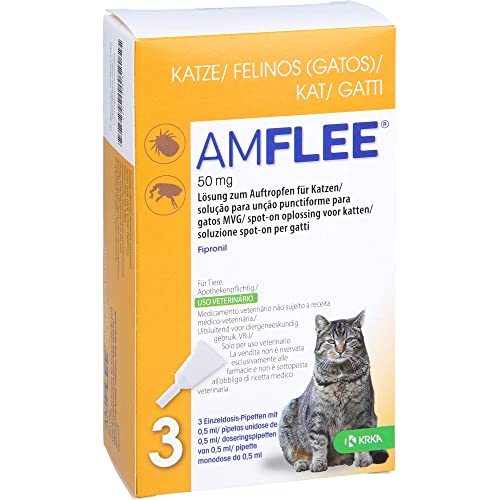 Amflee 50mg Spot On Solution For Auftropfen for Cats 3 Pcs Solution