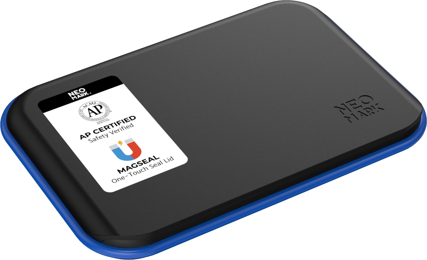 NEO MARK Medium Stamp Pad -2.8"x 4.4", Magnetic Lid, Premium Quality Felt Stamp Pad (Blue)