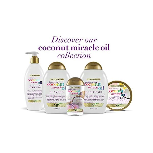 OGX-Extra-Creamy-Coconut-Miracle-Oil-Ultra-Moisture-Body-Lotion-with-Vanilla-Bean-Fast-Absorbing-Body-Lotion-for-All-Skin-Types-Paraben-Free-and-Sulfated-Surfactants-Free-195-fl-oz OGX Extra Creamy + Coconut Miracle Oil Ultra Moisture Body Lotion with Vanilla Bean, Fast-Absorbing Lotion for All Skin Types, Paraben-Free and Sulfated-Surfactants Free, 19.5 fl oz