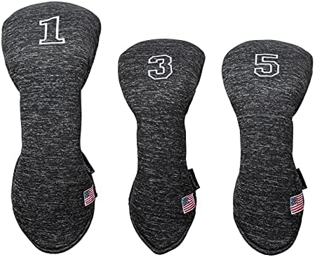 Golf Head Covers Driver Fairway #3#5 Space Cotton Black for Men Women