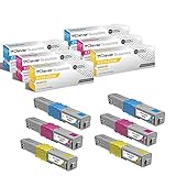 CS Compatible Toner Cartridge Replacement for Okidata C330 44469703 Cyan 44469701 Yellow 44469702...