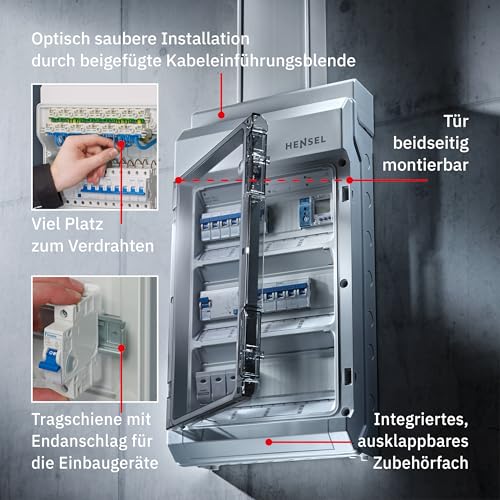 Hensel KV 9118 coffret de distribution étanche IP65 pour modules électriques - 6