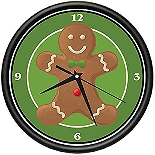 SignMission Gingerbread Man Wall Clock Christmas Baking Cookie Bakery Business