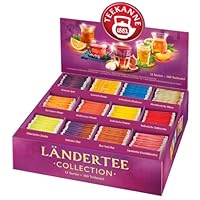 TEEKANNE Ländertee Collection Box 180 Teebeutel (387g) – 12 Sorten Weltreise Tee Set – Früchtetee, Kräutertee, Grüner Tee & Chai – Geschenkbox Tee, Geschenkbox für Teeliebhaber, Vielfalt, Probierpaket