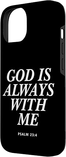 Miniatura 5 de iPhone 1212 Pro God is Always with Me Salmo 234 Funda cristiana con versículo de la Biblia
