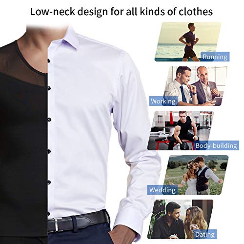 Compression Shirts for Men Body Shaper Slimming Shirts Shapewear with Zipper4