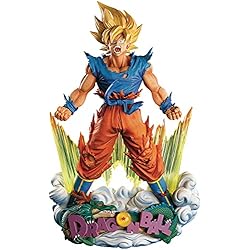 Banpresto - Figura de Accion- Dragon Ball Z Diorama - Goku Super Saiyan- The Brush -Multicolor 18cm- BP35384