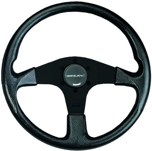 Uflex Corse-W/S Corse Steering Wheel - Black Grip with Black Spokes, 13.8