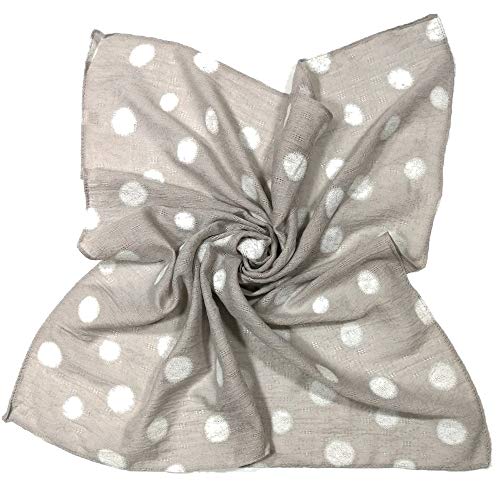 Shanlin Unisex Cotton Square Bandanas Scarves 24x24, Dotsbig-grey, 24X24inches (60x60cm)