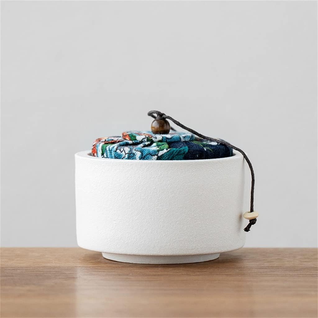Pottery Tea Pot Portable Sealed Ceramic Storage Tank Kitchen Coffee Spice Box