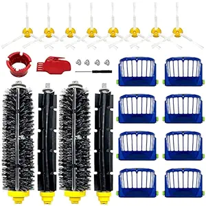 Replacement Parts for iRobot Roomba 600 Series 690 680 660 651 650 614 610 500 Series 595 585 564 552 Vacuum, Replenishment Kit 8 Filters, 8 Side Brushes, 2 Set Bristle and Beater Brush ,2 Tools