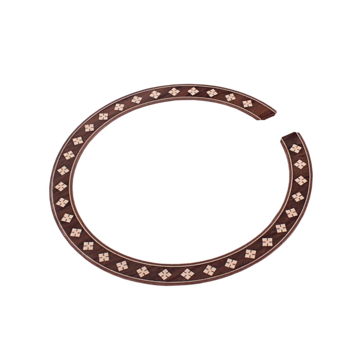 ifundom Wood Guitar Rosette Curved Strips Sound Hole Inlay Guitar Decals Brown