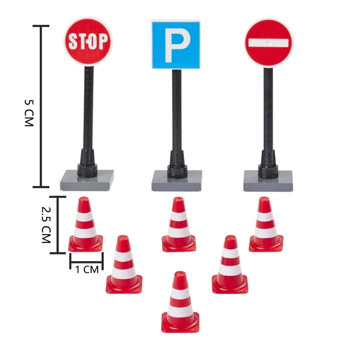 16 Pièces Decoration Gateau Anniversaire Bagger, Pelleteuse Chantier Enfant Miniature, Panneaux de Signalisation pour Enfants Decoration Thème