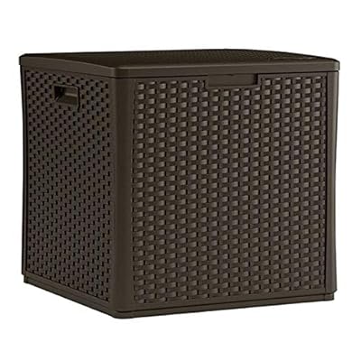 Suncast 60 Gallon Resin Outdoor Patio Storage Box, Java
