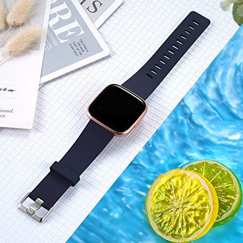 Oielai Wristband for Fitbit Versa 2, Silicone Sport Classic Replacement Band for Women or Men, 11 Dark Blue, S 5.5"- 7.1" - Image 2