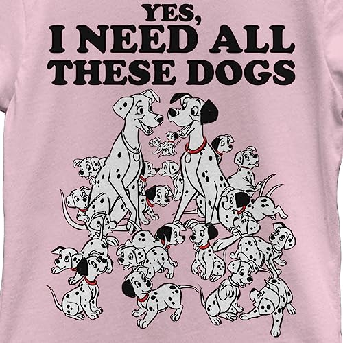 Disney 101 Dalmations All These Dogs Girl's Solid Crew Tee2