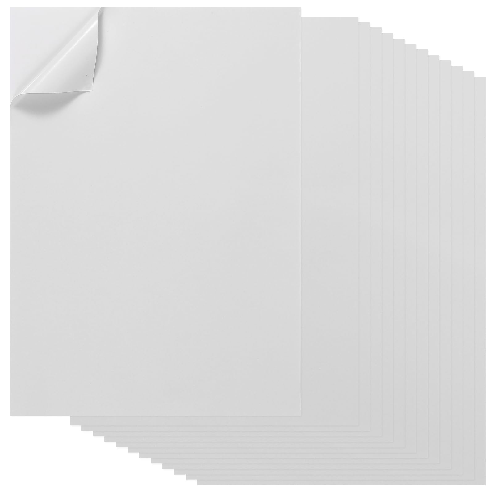 PATIKIL 20Pcs Full Sheet Label Sticker Paper, A4 Shipping Labels Matte Colored Adhesive Printable Sticker Paper for Inkjet Laser Printer Printing, White