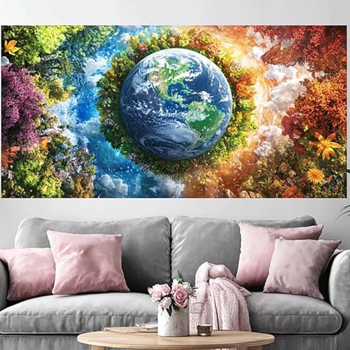 Diamond painting adulte grand format 100x200cm abstrait O-361G