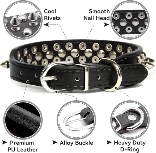 Collar de perro con pinchos ajustable para evitar tirones con estilo 5